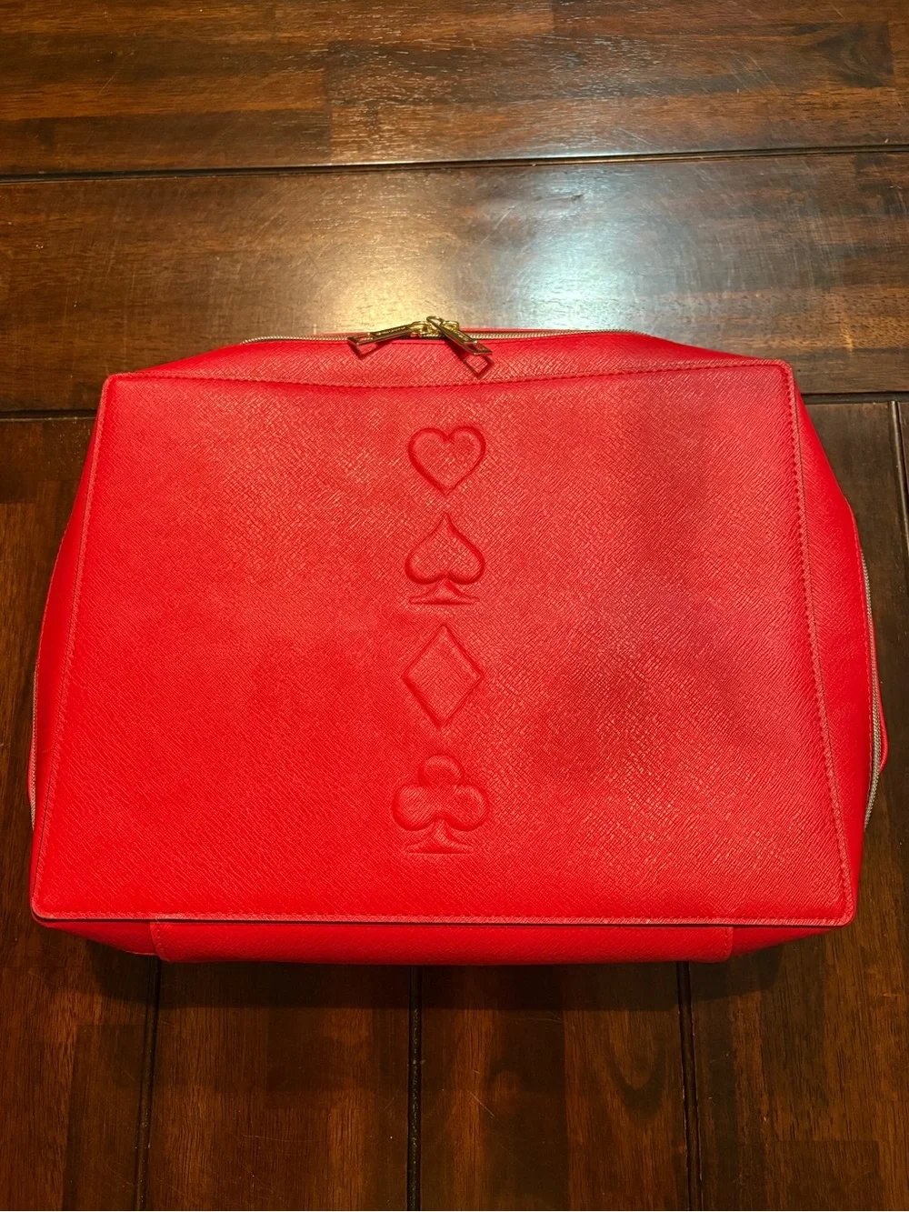 Estee Lauder Poker Card Cosmetic Bag Faux LeatherTRAIN CASE